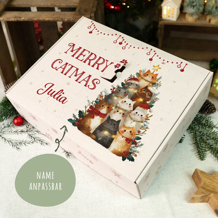 SEO. Personalisierter DIY Adventskalender mit Catmas Design zum selbst Befüllen - Linkreich
