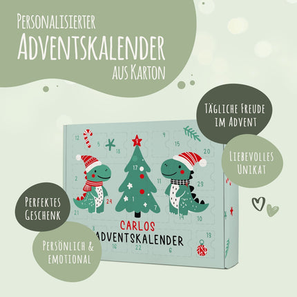 SEO. Personalisierter DIY Adventskalender mit Dinos Design zum selbst Befüllen - Linkreich