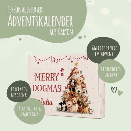 SEO. Personalisierter DIY Adventskalender mit Dogmas Design zum selbst Befüllen - Linkreich