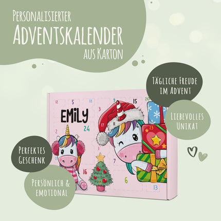 SEO. Personalisierter DIY Adventskalender mit Einhorn Design zum selbst Befüllen - Linkreich