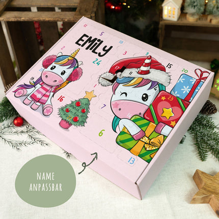 SEO. Personalisierter DIY Adventskalender mit Einhorn Design zum selbst Befüllen - Linkreich