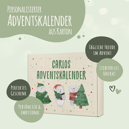 SEO. Personalisierter DIY Adventskalender mit Eisbären Design zum selbst Befüllen - Linkreich