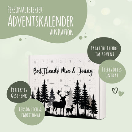 SEO. Personalisierter DIY Adventskalender mit Hirsch Design zum selbst Befüllen - Linkreich