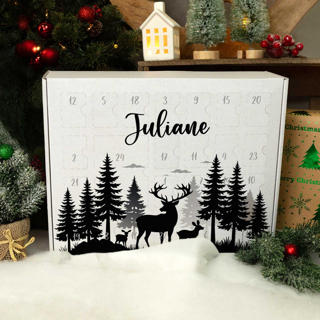 SEO. Personalisierter DIY Adventskalender mit Hirsch Design zum selbst Befüllen - Linkreich