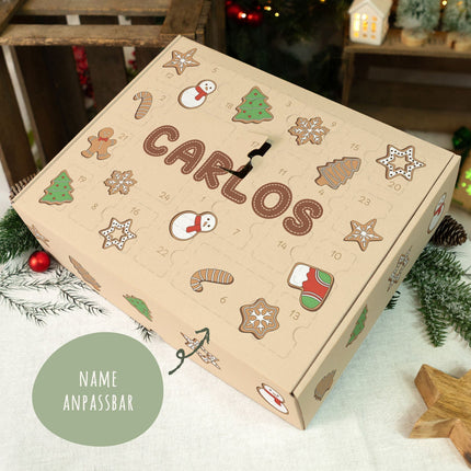 SEO. Personalisierter DIY Adventskalender mit Lebkuchen Design zum selbst Befüllen - Linkreich