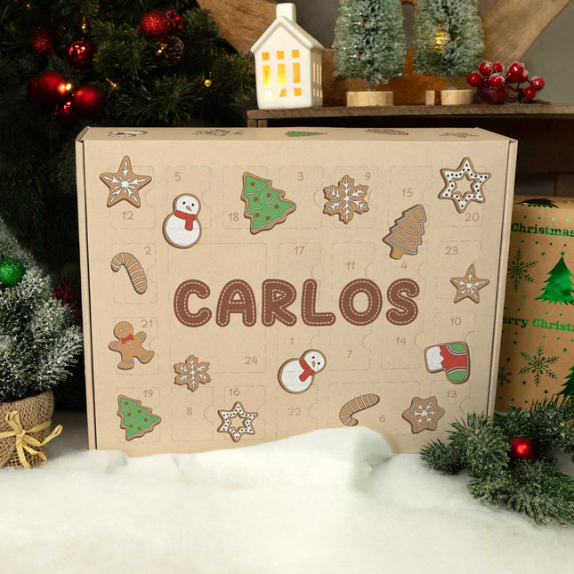 SEO. Personalisierter DIY Adventskalender mit Lebkuchen Design zum selbst Befüllen - Linkreich