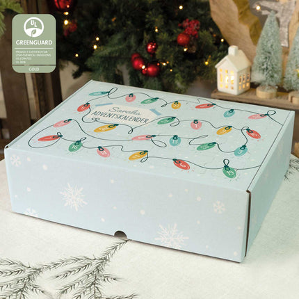SEO. Personalisierter DIY Adventskalender mit Lichterkette Design zum selbst Befüllen - Linkreich