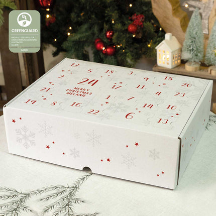 SEO. Personalisierter DIY Adventskalender mit Nummern Design zum selbst Befüllen - Rot Linkreich