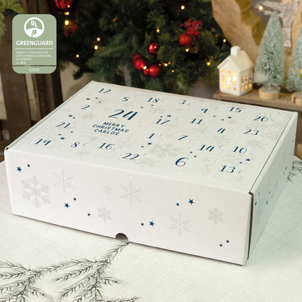 SEO. Personalisierter DIY Adventskalender mit Nummern Design zum selbst Befüllen - Blau Linkreich