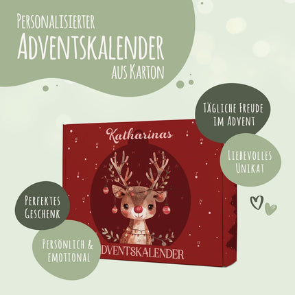 SEO. Personalisierter DIY Adventskalender mit Rentier Design zum selbst Befüllen - Linkreich