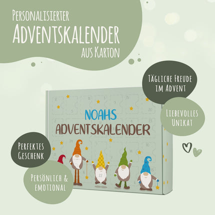 SEO. Personalisierter DIY Adventskalender mit Wichtel Design zum selbst Befüllen - Linkreich