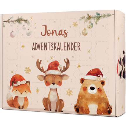 SEO. Personalisierter DIY Adventskalender mit Wintertrio Design zum selbst Befüllen - Linkreich