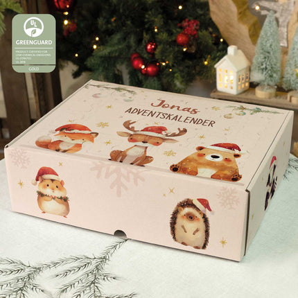 SEO. Personalisierter DIY Adventskalender mit Wintertrio Design zum selbst Befüllen - Linkreich