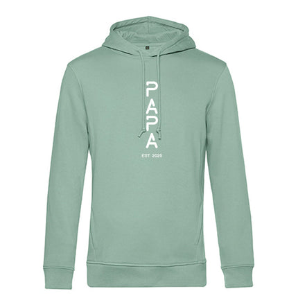 SEO. Personalisierter Hoodie für Herren - PAPA EST. Space - Mint Linkreich