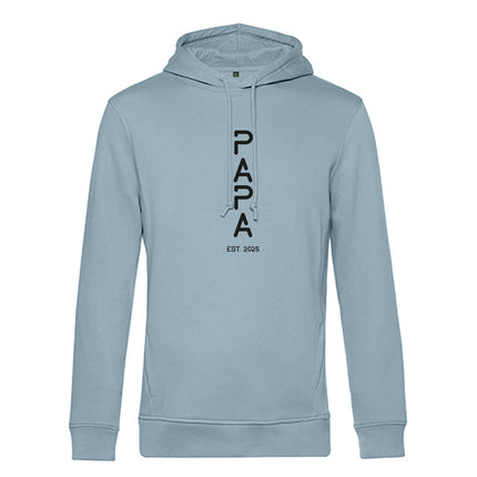 SEO. Personalisierter Hoodie für Herren - PAPA EST. Space - Hellblau Linkreich