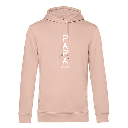 SEO. Personalisierter Hoodie für Herren - PAPA EST. Space - Altrosa Linkreich