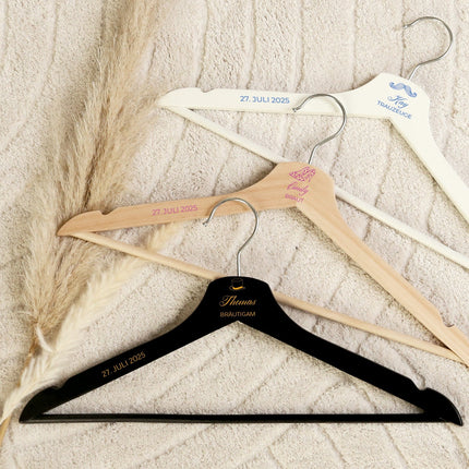 SEO. Personalisierter Kleiderbügel - Hochzeit Symbole - Natur Linkreich