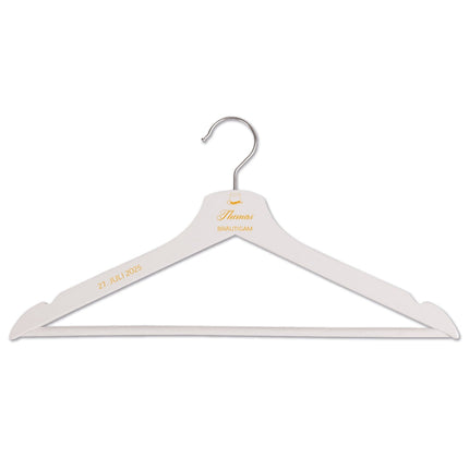 SEO. Personalisierter Kleiderbügel - Hochzeit Symbole - Schwarz Linkreich