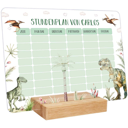 SEO. Personalisierter Stundenplan mit Namen in versch. Motiven - Dino Linkreich