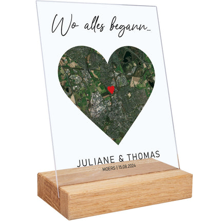 SEO. Personalisiertes Acrylglas mit dem Motiv "Wo alles begann" - Linkreich