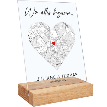 SEO. Personalisiertes Acrylglas mit dem Motiv "Wo alles begann" - Linkreich