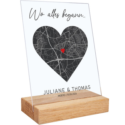 SEO. Personalisiertes Acrylglas mit dem Motiv "Wo alles begann" - Linkreich