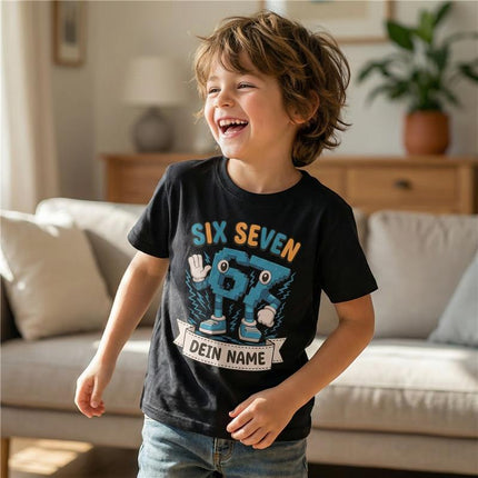 SEO. Personalisiertes Kinder T-Shirt - 67 Six Seven - 98 - 104 Linkreich
