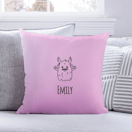 SEO. Personalisiertes Kissen mit Motiv - Monster - Weiß Linkreich