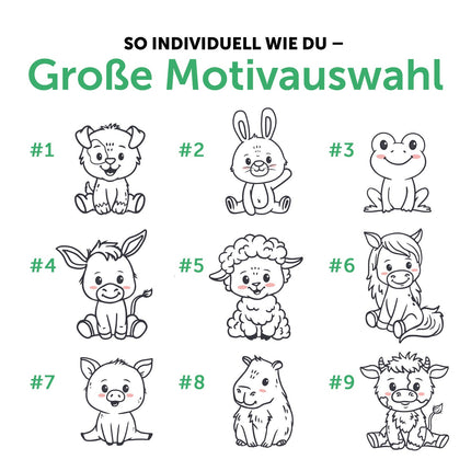 SEO. Personalisiertes Kissen mit Motiv - Tiere - Weiß Linkreich