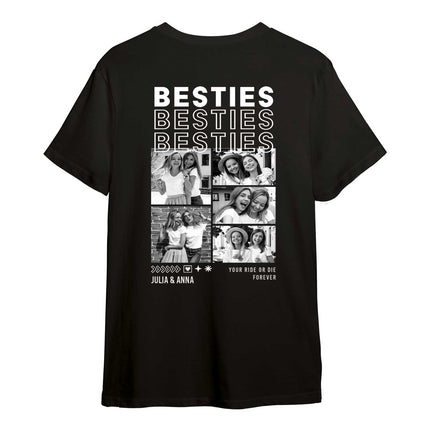 SEO. Personalisiertes Oversized T-Shirt - Besties - Weiss Linkreich