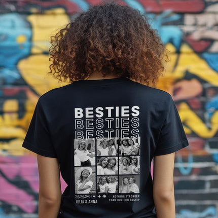 SEO. Personalisiertes Oversized T-Shirt - Besties - Schwarz Linkreich