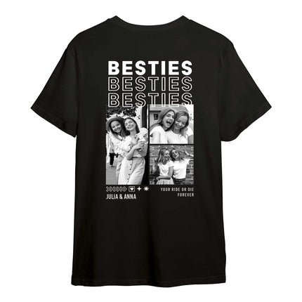 SEO. Personalisiertes Oversized T-Shirt - Besties - Weiss Linkreich
