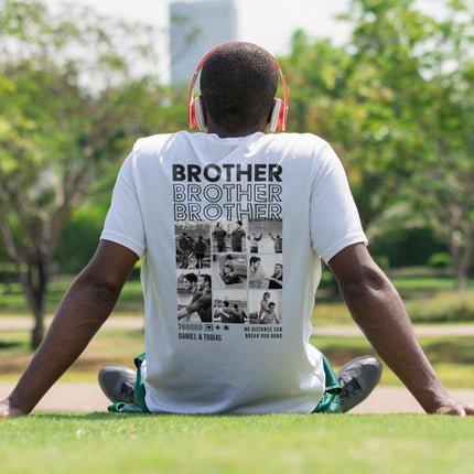 SEO. Personalisiertes Oversized T-Shirt - Brother - Weiss Linkreich