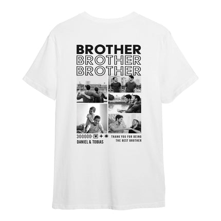 SEO. Personalisiertes Oversized T-Shirt - Brother - Weiss Linkreich