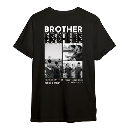 SEO. Personalisiertes Oversized T-Shirt - Brother - Weiss Linkreich