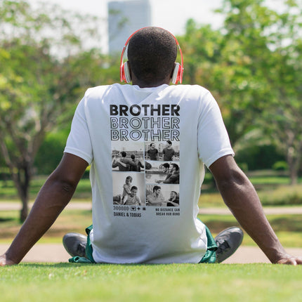 SEO. Personalisiertes Oversized T-Shirt - Brother - Weiss Linkreich