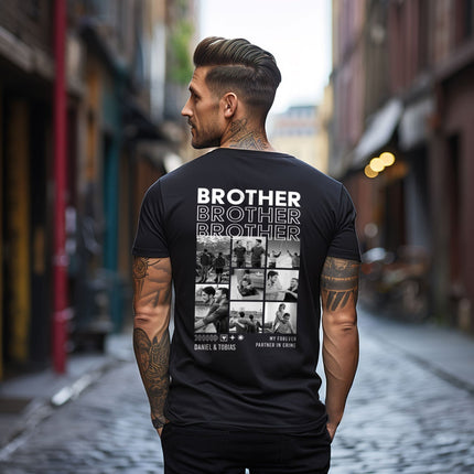 SEO. Personalisiertes Oversized T-Shirt - Brother - Schwarz Linkreich