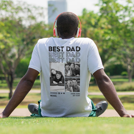 SEO. Personalisiertes Oversized T-Shirt - Dad - Weiss Linkreich