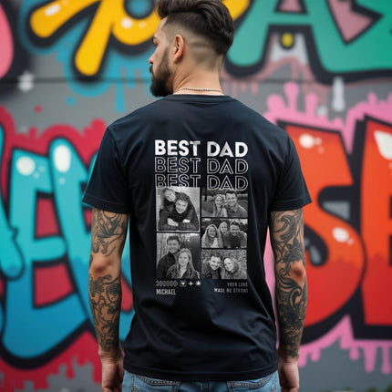 SEO. Personalisiertes Oversized T-Shirt - Dad - Weiss Linkreich