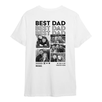SEO. Personalisiertes Oversized T-Shirt - Dad - Weiss Linkreich