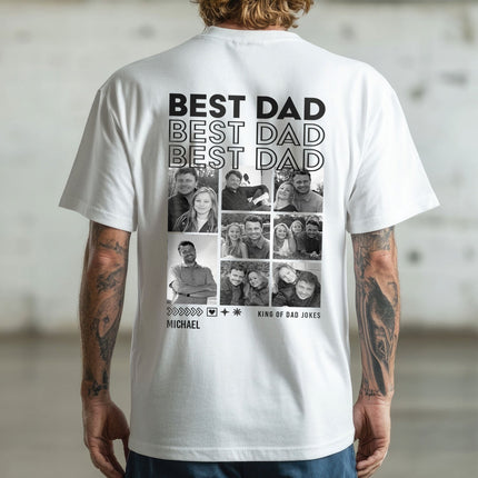 SEO. Personalisiertes Oversized T-Shirt - Dad - Weiss Linkreich