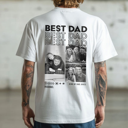 SEO. Personalisiertes Oversized T-Shirt - Dad - Weiss Linkreich