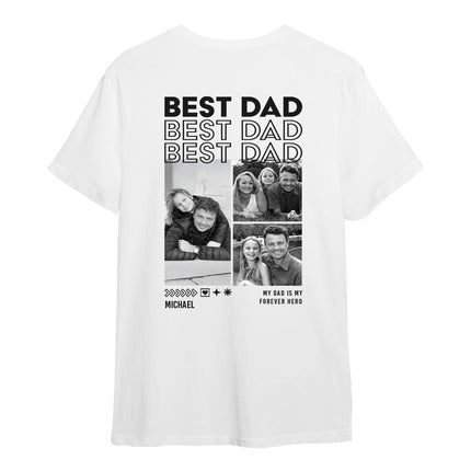 SEO. Personalisiertes Oversized T-Shirt - Dad - Weiss Linkreich