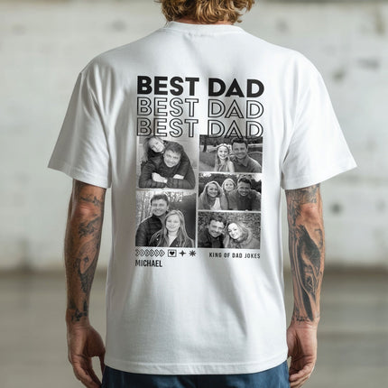 SEO. Personalisiertes Oversized T-Shirt - Dad - Weiss Linkreich