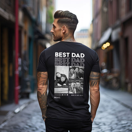 SEO. Personalisiertes Oversized T-Shirt - Dad - Weiss Linkreich