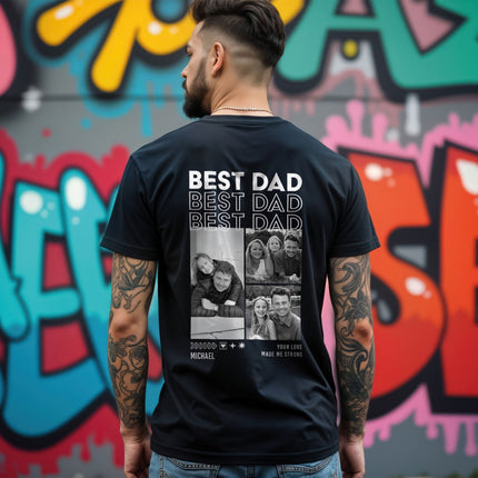 SEO. Personalisiertes Oversized T-Shirt - Dad - Weiss Linkreich