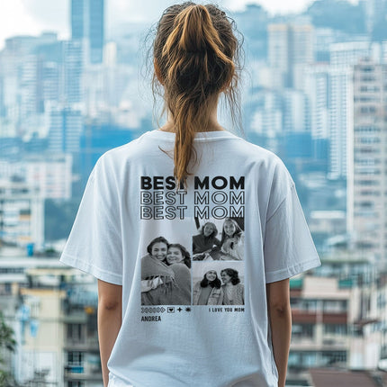 SEO. Personalisiertes Oversized T-Shirt - Mom - Weiss Linkreich