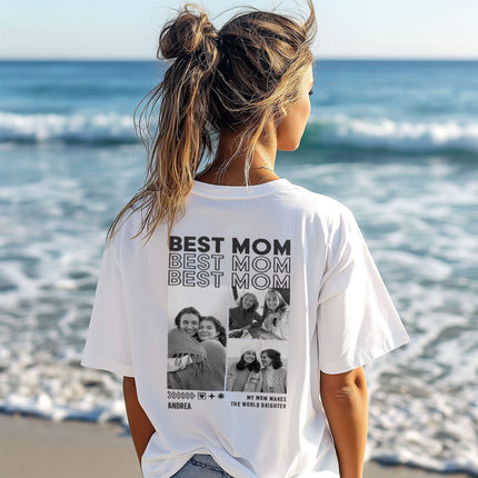 SEO. Personalisiertes Oversized T-Shirt - Mom - Weiss Linkreich
