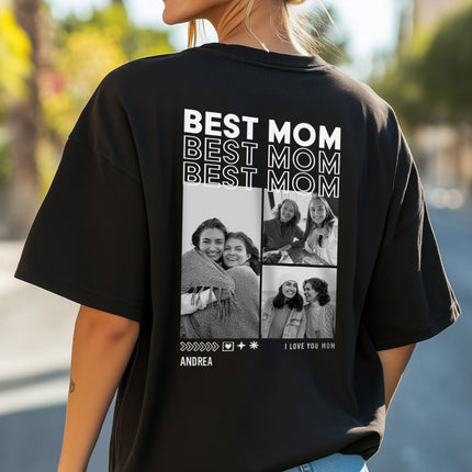 SEO. Personalisiertes Oversized T-Shirt - Mom - Weiss Linkreich