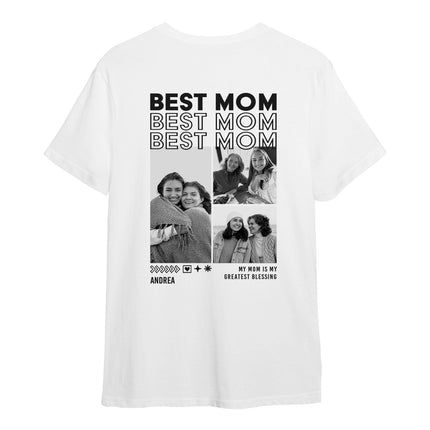 SEO. Personalisiertes Oversized T-Shirt - Mom - Weiss Linkreich